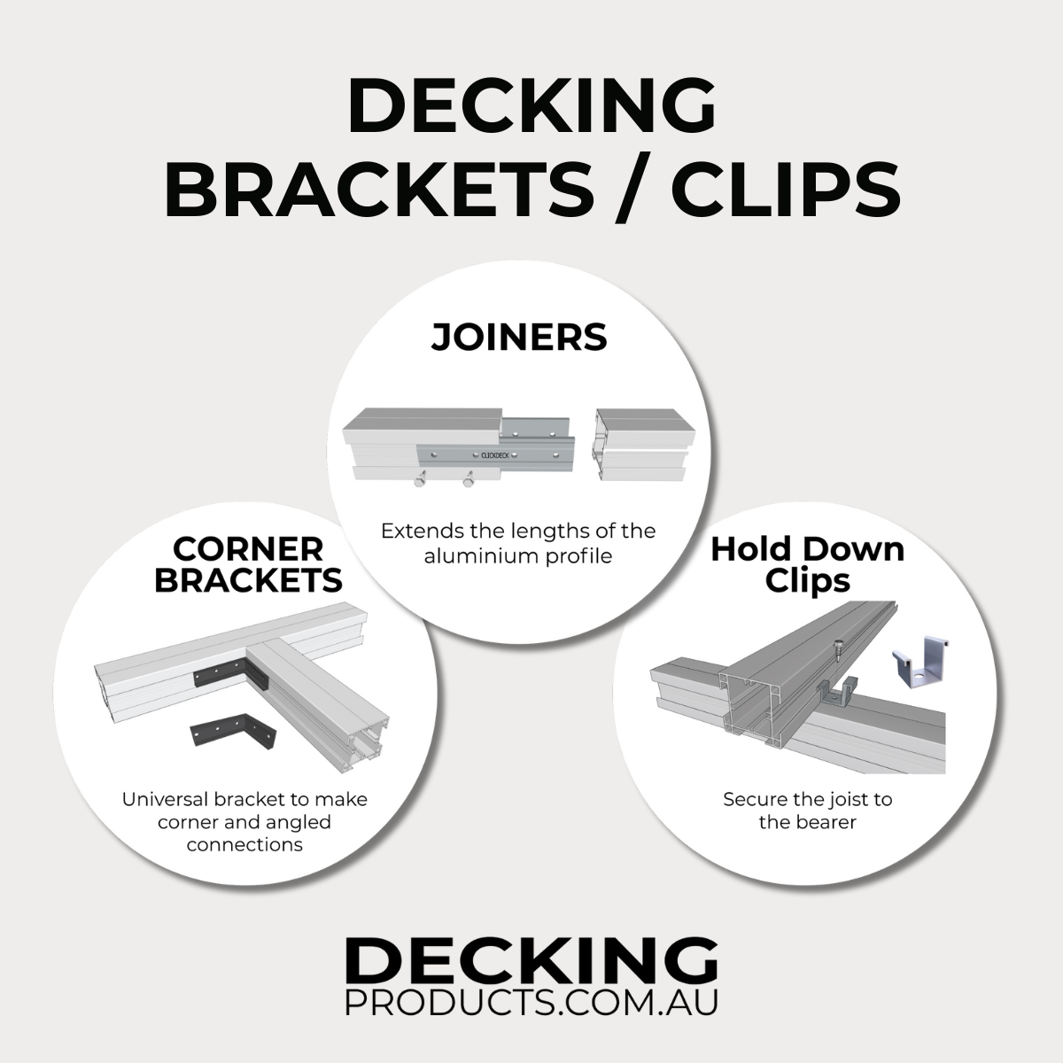 DECKING BRACKETS / CLIPS