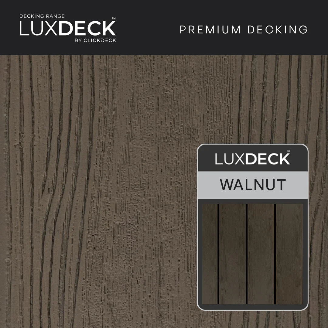 Luxdeck Walnut decking board